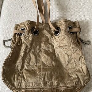 Dior Beige Quilted Tote Bag